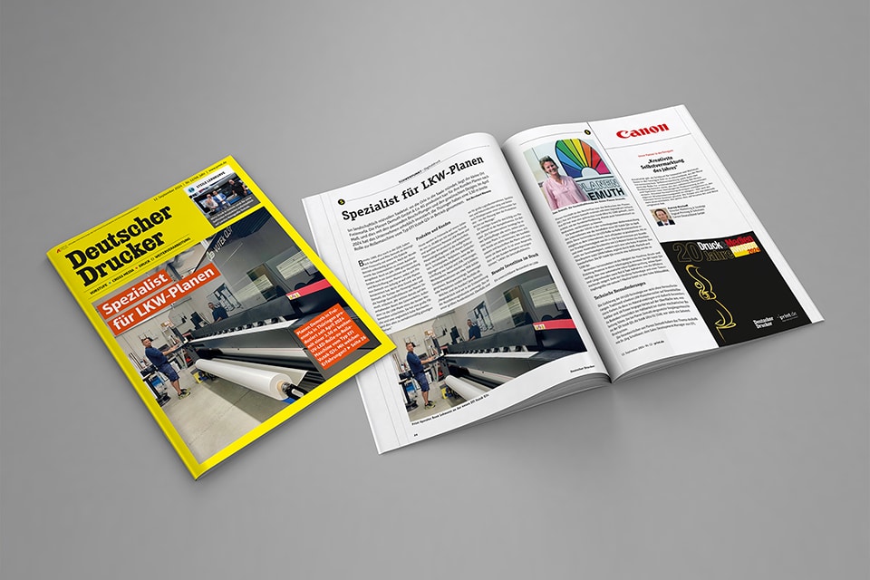 Open magazine mockup